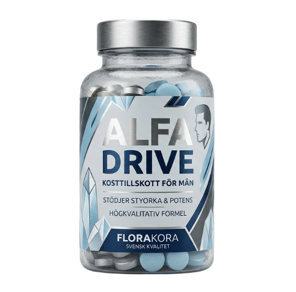 Förpackning av Alpha Drive kosttillskott